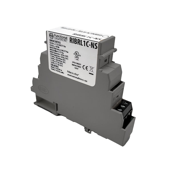 Functional Devices DIN Rail Relay 10Amp SPDT 10-30Vdc RIBRL1C-NS - main